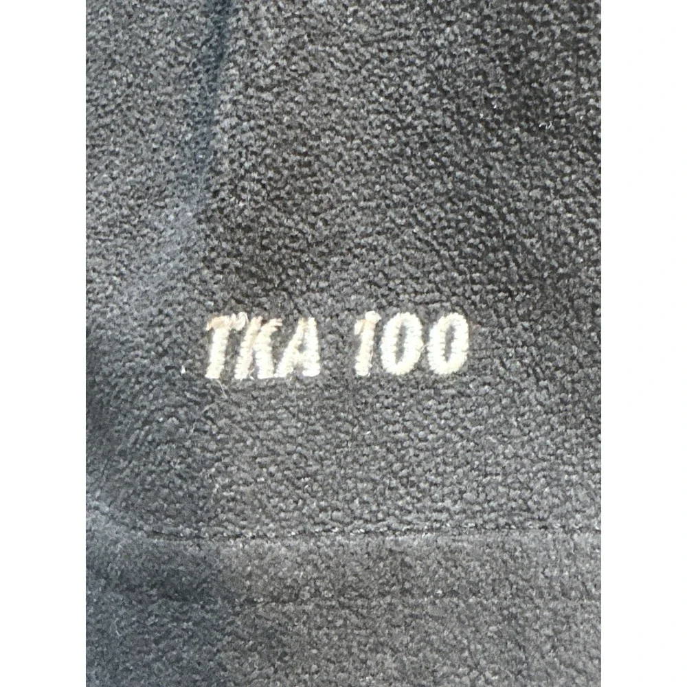 The North Face Pullover Mens Large TKA 100 Quarter Zip Black Fleece Mock Neck